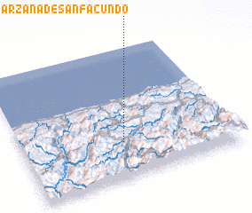 3d view of Bárzana de San Facundo