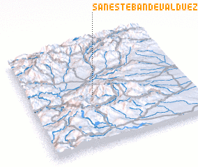 3d view of San Esteban de Valdueza