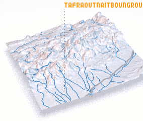 3d view of Tafraout nʼAït Bou nʼGrouf