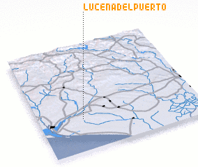 3d view of Lucena del Puerto