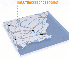 3d view of Ballyhacket Cross Roads