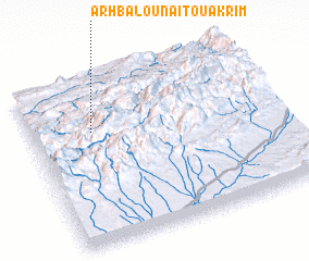 3d view of Arhbalou nʼAït Ouakrim