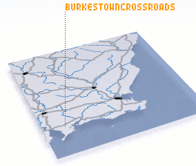 3d view of Burkestown Cross Roads