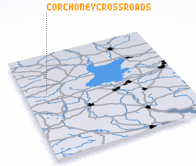 3d view of Corchoney Cross Roads