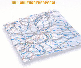 3d view of Villanueva de Pedregal