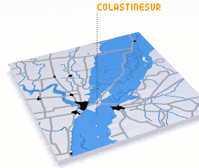 3d view of Colastiné Sur
