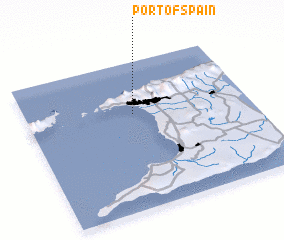 3d view of Port-of-Spain