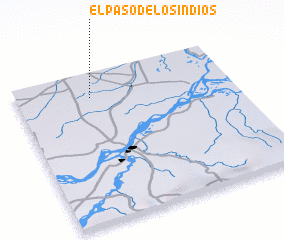 3d view of El Paso de Los Indios