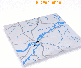 3d view of Playa Blanca