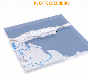 3d view of Puerto Escondido