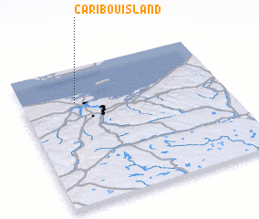 3d view of Caribou Island