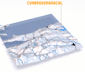 3d view of Cumbre de Manacal