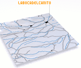 3d view of La Boca del Cañito