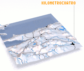 3d view of Kilómetro Cuatro