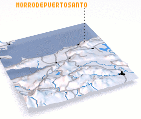 3d view of Morro de Puerto Santo