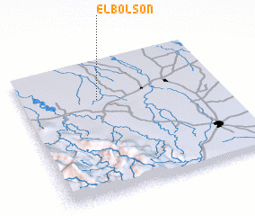 3d view of El Bolsón