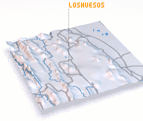 3d view of Los Huesos