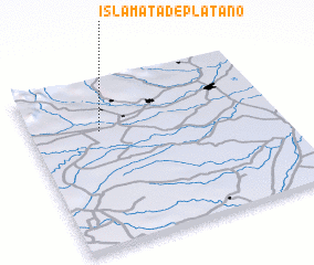 3d view of Isla Mata de Plátano