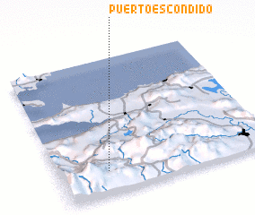 3d view of Puerto Escondido