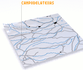 3d view of Campo de La Texas