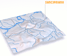 3d view of San Cipriano