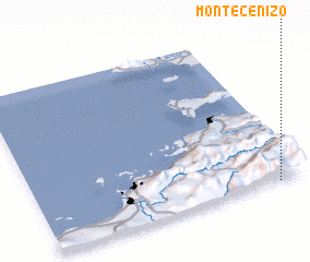 3d view of Monte Cenizo