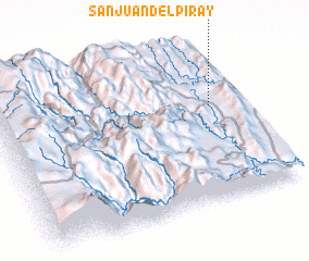 3d view of San Juan del Piray