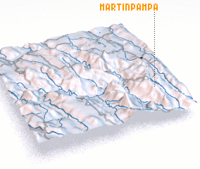 3d view of Martín Pampa