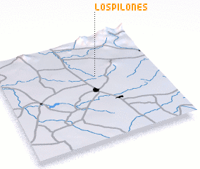 3d view of Los Pilones