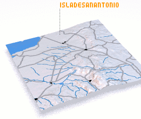 3d view of Isla de San Antonio