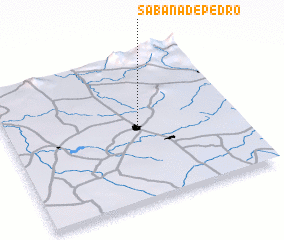 3d view of Sabana de Pedro