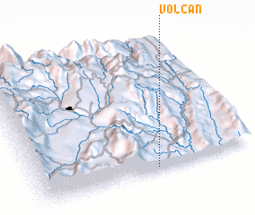 3d view of Volcán