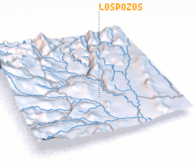 3d view of Los Pozos