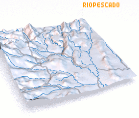 3d view of Río Pescado