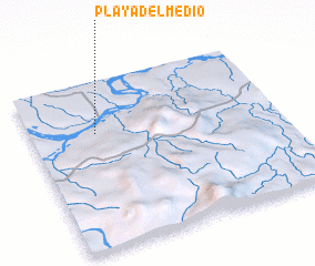 3d view of Playa del Medio