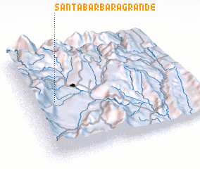 3d view of Santa Bárbara Grande