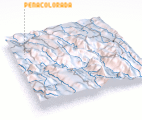 3d view of Peña Colorada