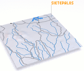 3d view of Siete Palos