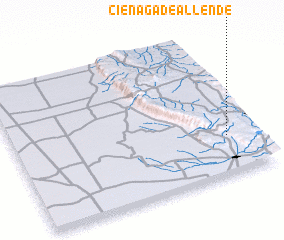 3d view of Ciénaga de Allende