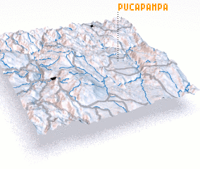 3d view of Puca Pampa