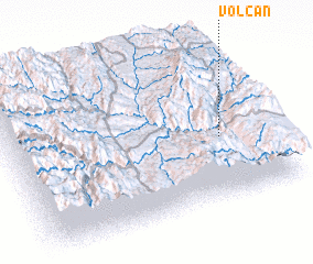 3d view of Volcán