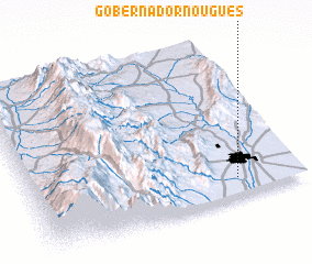 3d view of Gobernador Nougues