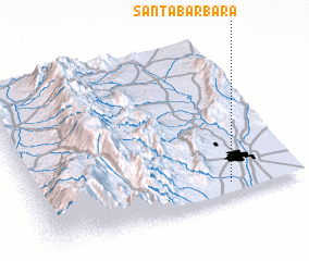 3d view of Santa Bárbara