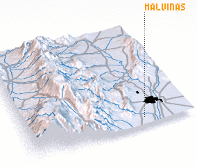 3d view of Malvinas