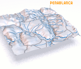 3d view of Peña Blanca