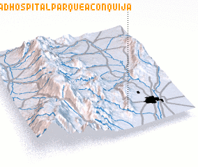 3d view of Ciudad Hospital Parque Aconquija