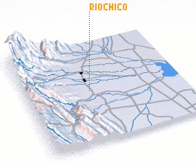 3d view of Río Chico