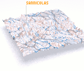 3d view of San Nicolás