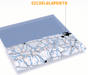 3d view of Escuela La Prieta