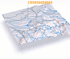 3d view of Ciénega Grande